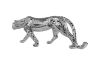 Picture of GEKO Large Silver Leopard Ornament Home Decoration (95cmx39cm )