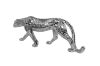 Picture of GEKO Large Silver Leopard Ornament Home Decoration (95cmx39cm )