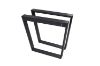Picture of SYNERGYPLUS H74 Trapezoid Metal Table Legs - Set of 2