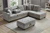 Picture of NEBULA Premium Sectional Sofa with Storage Ottoman & Drop-Down Console (Misty Grey)