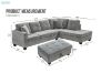 Picture of NEBULA Premium Sectional Sofa with Storage Ottoman & Drop-Down Console (Misty Grey)