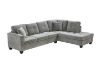 Picture of NEBULA Premium Sectional Sofa with Storage Ottoman & Drop-Down Console (Misty Grey)