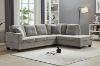 Picture of NEBULA Premium Sectional Sofa with Storage Ottoman & Drop-Down Console (Misty Grey)