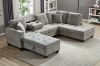 Picture of NEBULA Premium Sectional Sofa with Storage Ottoman & Drop-Down Console (Misty Grey)