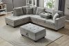 Picture of NEBULA Premium Sectional Sofa with Storage Ottoman & Drop-Down Console (Misty Grey)