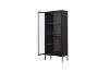 Picture of STARK 180x80cm 2-Door Transparent Glass Display Cabinet (Black)