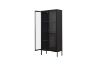 Picture of STARK Steel Frame 180x80cm 2-Door Transparent Glass Display Cabinet (Black)