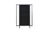 Picture of STARK 180x80cm 2-Door Transparent Glass Display Cabinet (Black)