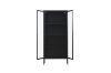 Picture of STARK Steel Frame 180x80cm 2-Door Transparent Glass Display Cabinet (Black)