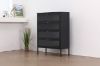 Picture of STARK 4-Door Transparent Glass Shoe Cabinet (Black)