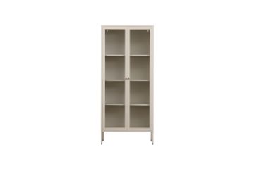 Picture of STARK 180x80cm 2-Door Transparent Glass Display Cabinet (Cream)