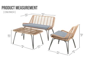 Picture of [FLOOR MODEL CLEARANCE] BARACOA 4PC Outdoor Lounge Set with Coffee Table
