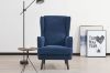 Picture of [FLOOR MODEL CLEARANCE] MERCURY Lounge Chair Black wood legs (Blue)