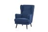 Picture of [FLOOR MODEL CLEARANCE] MERCURY Lounge Chair Black wood legs (Blue)