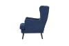 Picture of [FLOOR MODEL CLEARANCE] MERCURY Lounge Chair Black wood legs (Blue)