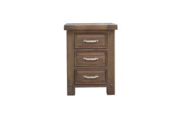 Picture of WESTMINSTER 3-Drawer Solid Oak Bedside Table (Walnut)