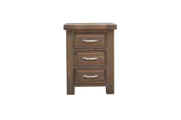 Picture of WESTMINSTER 3-Drawer Solid Oak Bedside Table (Walnut)