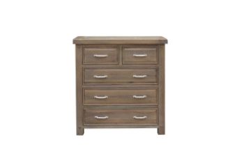 Picture of WESTMINSTER 5-Drawer Solid Oak Tallboy (Walnut)