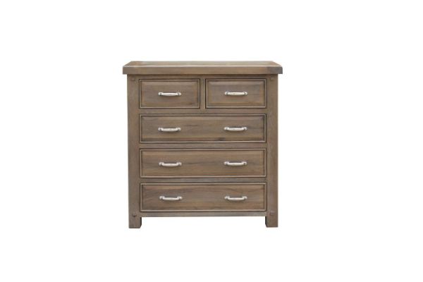 Picture of WESTMINSTER 5-Drawer Solid Oak Tallboy (Walnut)