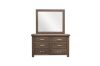 Picture of Westminster 6-Drawer Solid Oak Dresser with Mirror (Walnut)