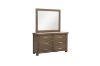 Picture of Westminster 6-Drawer Solid Oak Dresser with Mirror (Walnut)