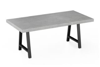 Picture of SYNERGYPLUS Dining Table with H72 Metal Legs (Cement Grey) - 200x100