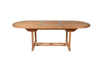 Picture of BALI Solid Teak Wood 1.8M-2.4M Extendable Outdoor Oval Table