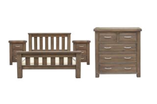 Picture of  WESTMINSTER Solid Oak Bedroom Combo (Walnut) - 4PC King  Size