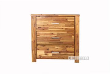 Picture of [FLOOR MODEL CLEARANCE] SARA 3-Drawer Solid Acacia Wood Dresser [NO MIRRIOR]