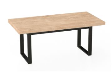 Picture of SYNERGYPLUS Dining Table with Square Metal Legs (Natural Oak) - 200x100