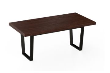 Picture of SYNERGYPLUS Dining Table with Trapezoid Metal Legs (Walnut) - 160x90
