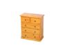 Picture of [FLOOR MODEL CLEARANCE] CANNINGTON Solid NZ Pine 5-Drawer Tallboy (Maple Colour)