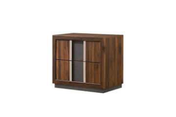 Picture of [FLOOR MODEL CLEARANCE] SANDRA Bedside Table (Walnut Colour)