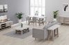 Picture of ANTON 1.8M/2.1M White Concrete on Solid Acacia Wood Dining Table