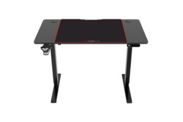 Picture of MATRIX 120 Electric Height Adjustable Desk with LED Display and Jumbo Mouse Pad (Black)