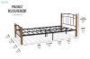 Picture of MINDY Single/King Single/Double/Queen Metal Bed Frame