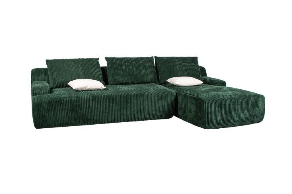 Picture of BRUNO Corduroy Sectional Compressed Sofa - Chaise Facing Right