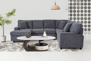 Picture of LORINA Fabric U-shaped Sectional Sofa - Chaise Facing Left