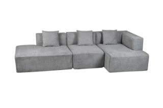 Picture of BRAIDEN Fabric Sectional Compressed Sofa - Chaise Facing Right