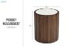 Picture of KASIA D45 Mango Wood Round Side Table With Marble Top