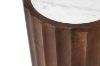 Picture of KASIA D45 Mango Wood Round Side Table With Marble Top