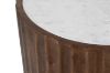 Picture of KASIA D89 Mango Wood Round Coffee Table With Marble Top