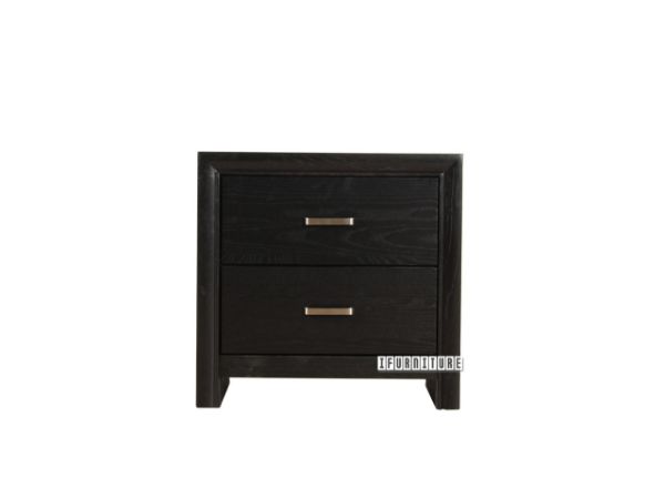 Picture of [FLOOR MODEL CLEARANCE]  MEGAN 2 Drawer Bedside Table (Black)