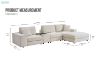 Picture of Miranda Fabric Modular Sofa with Ottoman & Console - Water Resistant 