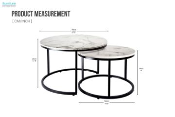 Picture of LUIS Nesting Table (Black/White)