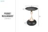 Picture of LUMEN D38 Metal Frame with Paint Finish Side Table (Black)
