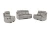 Picture of SORIANO Air Leather Manual Reclining Sofa Range (Pebble Grey) - 1 Seat Recliner Chair (1R)