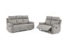 Picture of SORIANO Air Leather Manual Reclining Sofa Range (Pebble Grey) - 1 Seat Recliner Chair (1R)