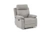 Picture of SORIANO Air Leather Manual Reclining 1 Seater Sofa (Pebble Grey)