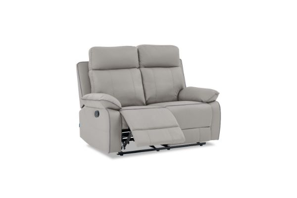 Picture of SORIANO Air Leather Reclining Sofa Range (Pebble Grey) - 2RR 